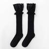 White Lace Lolita Calf Socks, Women's Mid-calf Socks, Long Lace Sweet Cotton Socks