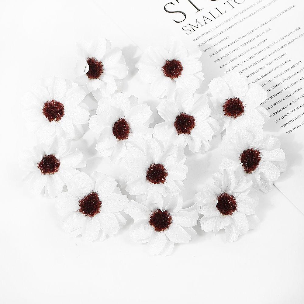 10/20/50PCs Artificial Flowers 3.5cm Silk Fake Flowers Heads for Home Room Dceor Wedding Marriage Decoration DIY Gifts Accessory