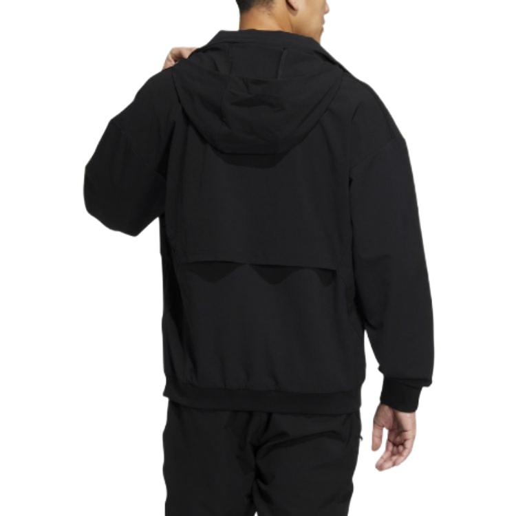Adidas Terrex Logo Print Solid Color Cargo Pocket Detail Stand Collar Jacket Unisex Jackets Black HN2027