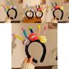 Cute Cartoon Twist Stick Hairband Women's 2023 New Hair Clip Pressed Hair Tie Wash Face Plush Headband High Skull Cap