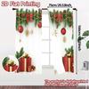 2 Stück, Vorhänge Weihnachtsschmuck Geschenke Weihnachtszeit (2) Beliebte Modische Vorhänge Vielseitige Polyesterstoff-Vorhänge Kunst