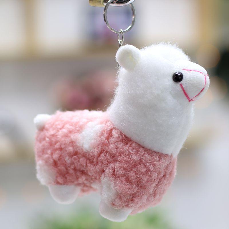 Cute Cartoon Alpaca Super Cute Schoolbag Small Doll Pendant Keychain Girl Heart Doll Plush Toy Small Gift