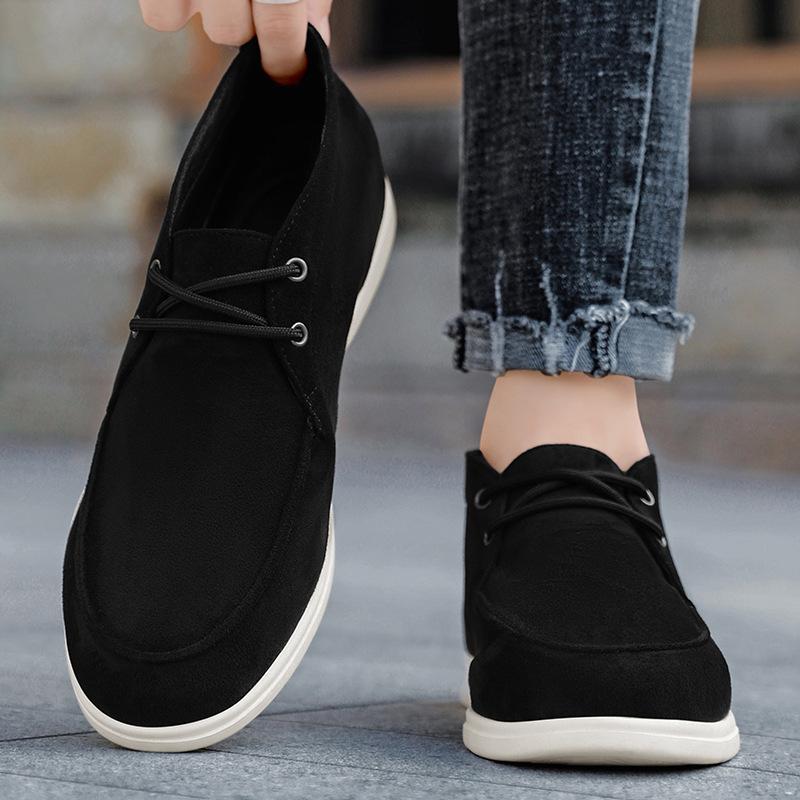 New Cool Men Suede Leather Casual Shoes Retro Designer Flat Skate Shoes Street Lace-up Sneaker