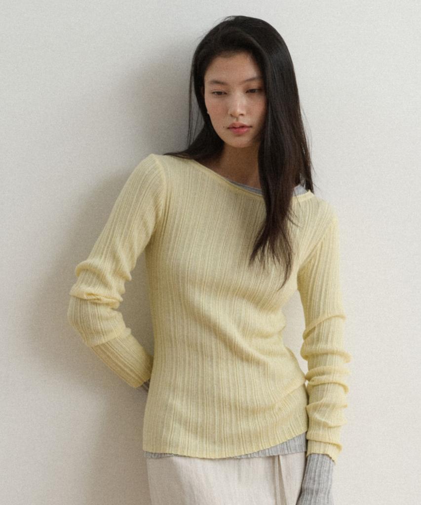 TOWAV Esen Slim Knit_Light Yellow