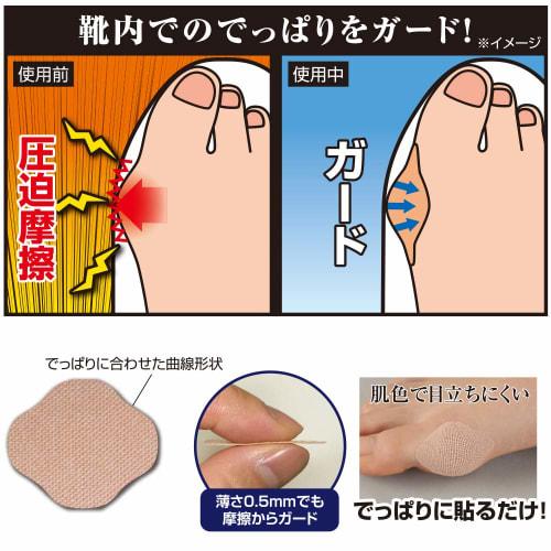 Plus Walk Big Toe Shoe Friction Protection Tape (60 Sheets) - Protects Big Toe Friction and Pressure from Shoe Pressure - Simply Stick On