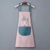 Letní tenká voděodolná a olejivzdorná kuchyňská zástěra s funkcí otírání rukou - Roztomilý, módní design a širší pas pro vaření při smažení