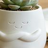 Mini Flowerpot Cute Desktop Planter 3D Printed Healing Smiling Face Creative Green Plant Pot for Home