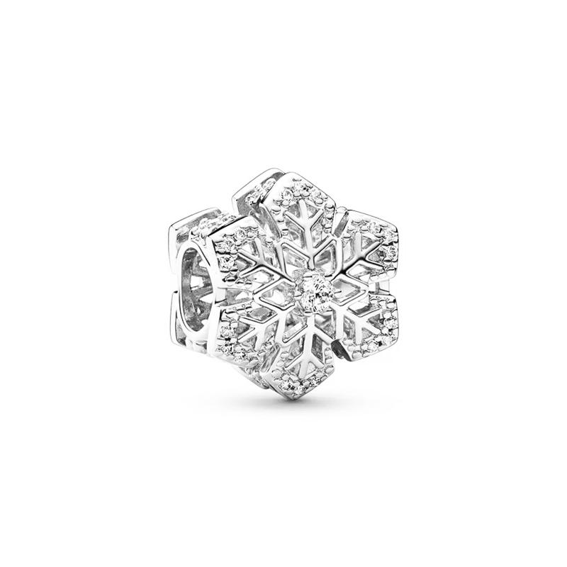 New Fine Snowflake Series Charm Beads Festive Snowflake Charm Fit Original European Bracelets Accessories Diy Women Jewelry Gift