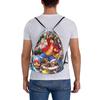 Custom One Pieces Drawstring Backpack Sports Gym Bag for Men Women Manga Training Sackpack