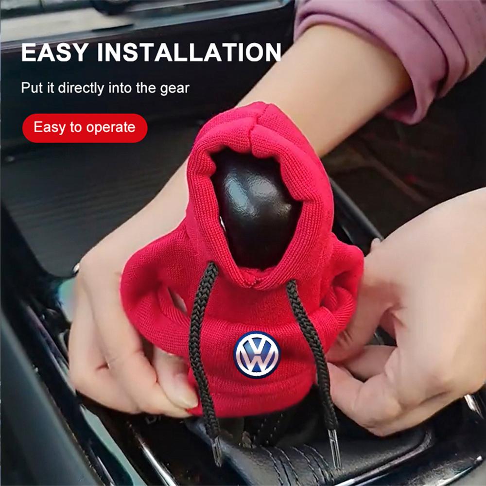 For Volkswagen Golf 7 7.5 8 Polo Passat VW Rline GTI Hoodie Car Gear Shift Cover Handle Kit Gear Anti Slip Sweatshirt Decoration CWT1