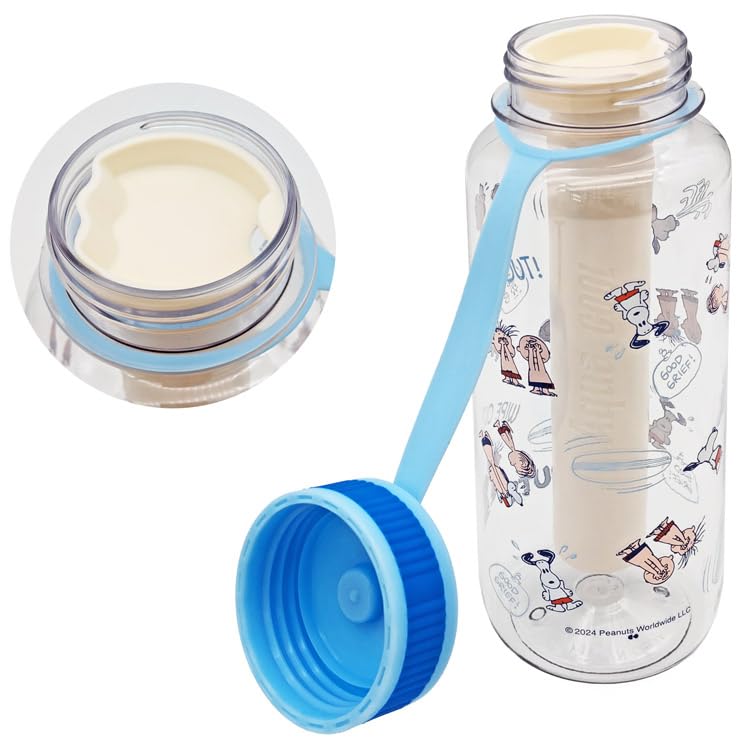 Onishi Ken PEANUTS Drink Bottle CLEAR WITH Ice Tube PL-2200