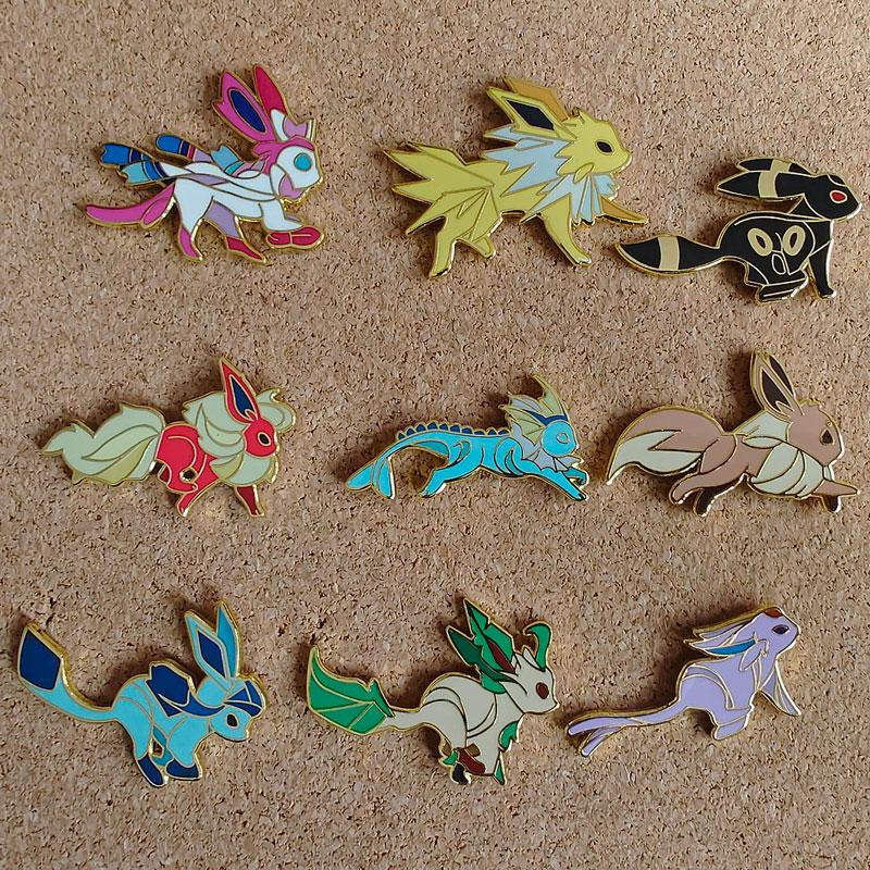 Pikachu Enamel Pins Kawaii Eevee Lapel Pins Brooch for Backpacks Badges Accessories for Cute Jewelry Brooches Gifts