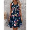 Abito da Donna Taglie Forti con Stampa Floreale Senza Maniche a Linea A Abiti Stile Vacanza Estiva Abbigliamento da Donna Y2k Abiti Bohémien da Spiaggia