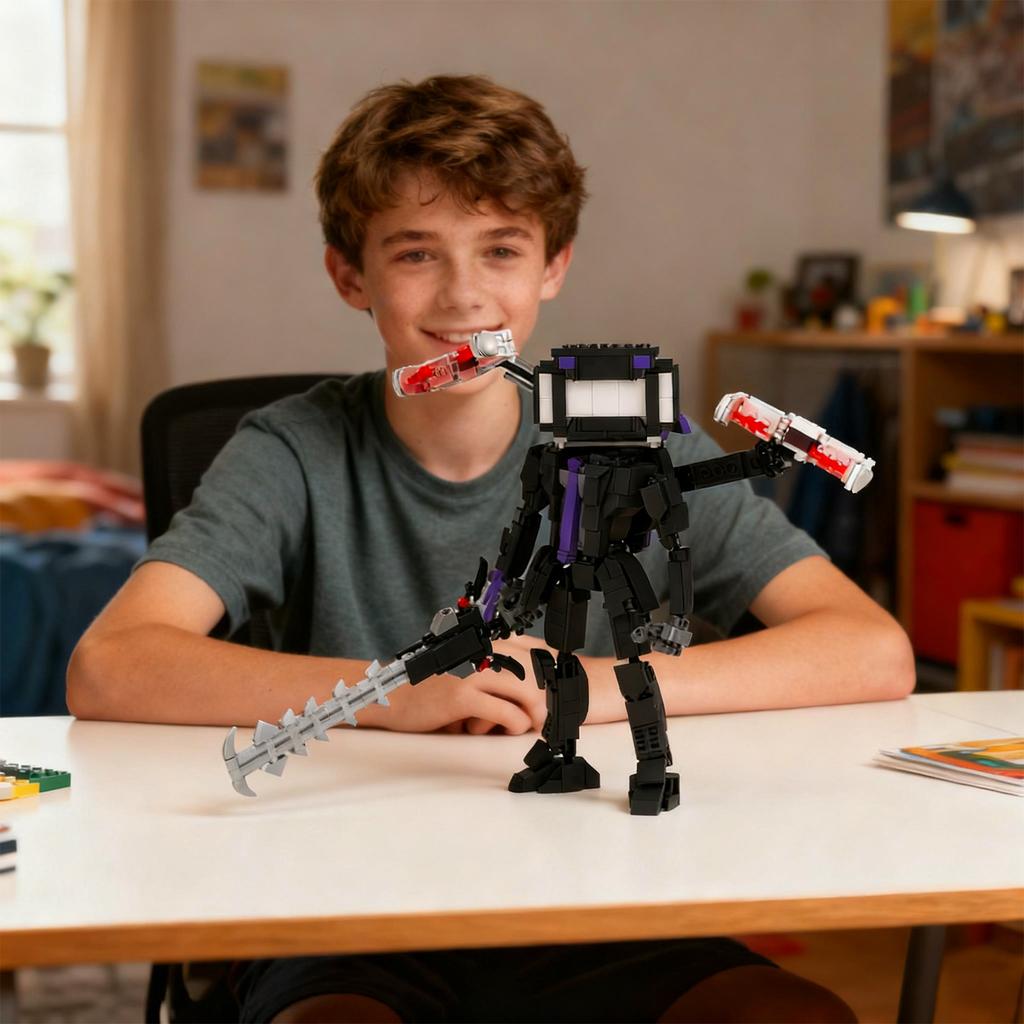 Imitation Mystery Puppet Assembly Building Block Figure Model - Creative Building Block Anime Model, Suitable For Display And Collection Gifts.