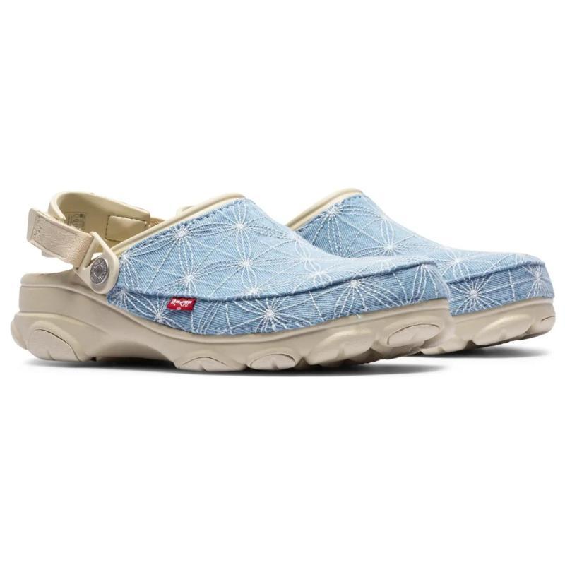 Crocs All-Terrain Clog Anti-Slip Abrasion Absorbing Low-Top Lifestyle Casual Shoes Unisex Denim Blue