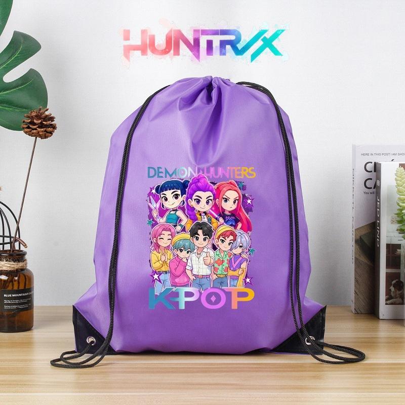 Huntress Girls Cosplay Drawstring Backpack Lightweight Polyester String Bag for Marathon Sports Events Gym Travel