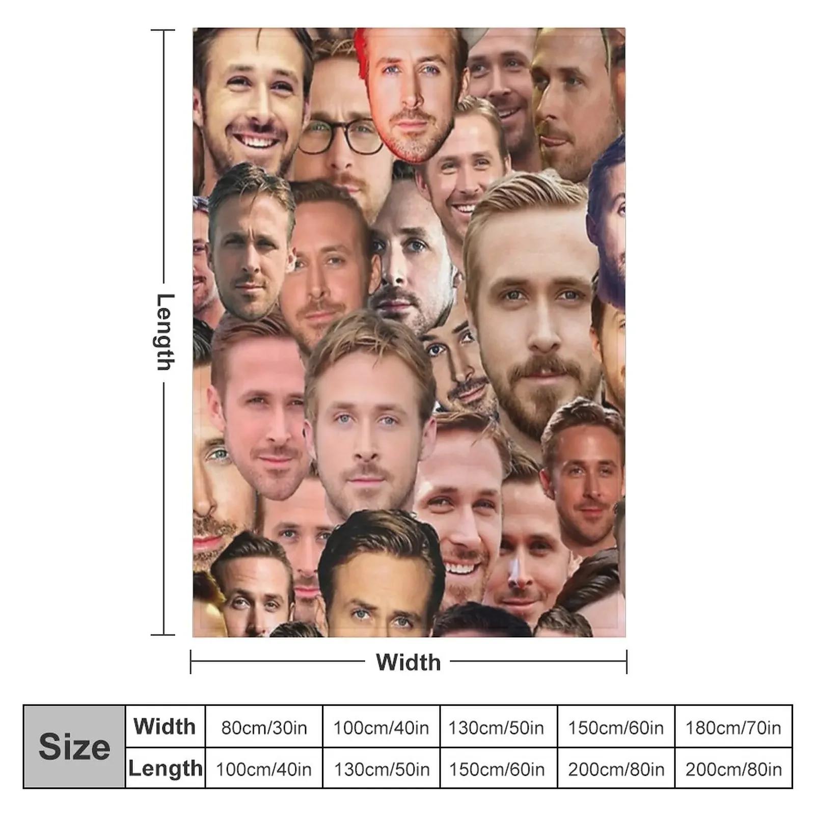 RYAN GOSLING Throw Blanket Camping Blanket cosplay anime Dorm Room Essentials Soft Blanket 75x90cm