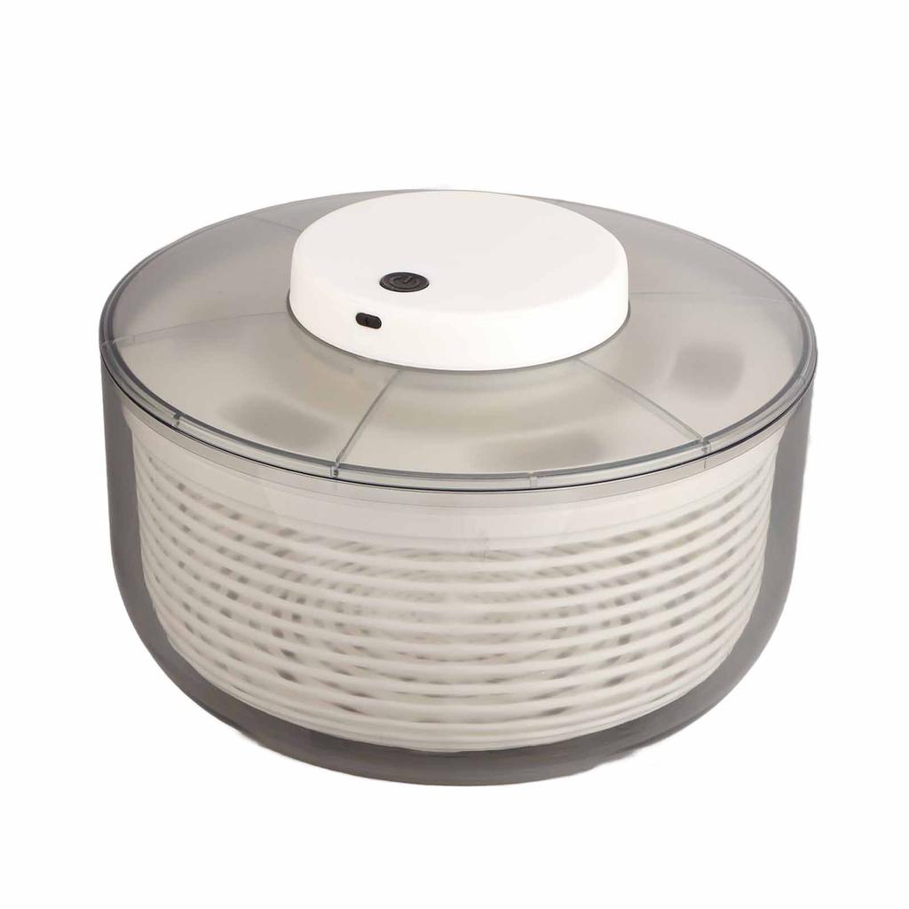 Salad Spinner 500RPM Electric Vegetable Fruit Washer Dryer Drainer Strainer for Kitchen 6000ML