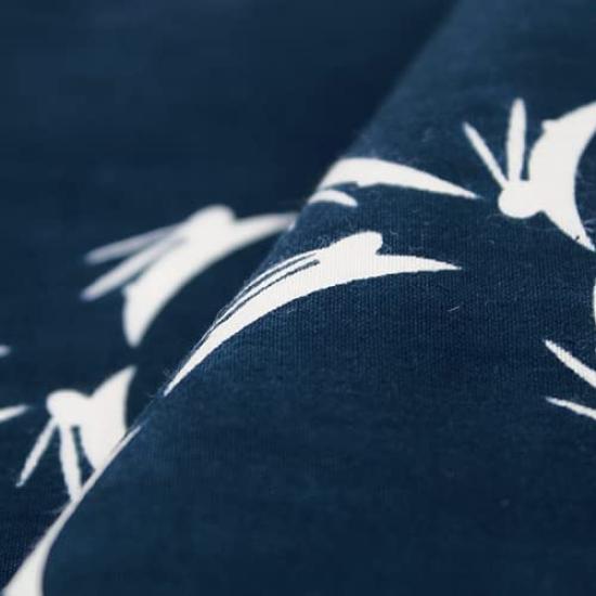 Dyeing Anbo Hand Towel Rabbit Navy Authentic Dyed Cotton Tokuoka Made In Japan 35cm X 100cm "Jumping Blue" 100%