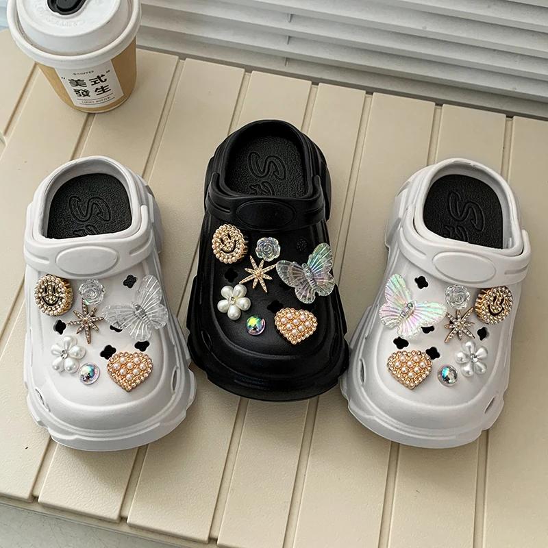 Children Clothing Yulin-001 Girls Black/White Children's Slippers For Home Versatile Summer Eva Outdoor Beach Slippers Fashion Elegant Kids Princess Shoes Cm