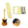 6 Strings Saddle Bridge Plate, 3 Way Switch Control Plate Set for Most Electric Guitars Replacement Parts Hardtail Set