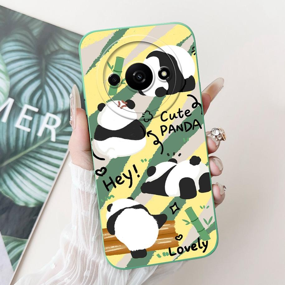 Für Xiaomi Redmi A3 Hülle 2024 Neue Mode Blume Quadratisch Silikon Kameraobjektiv Schutzabdeckung Für Xiaomi Poco C61 RedmiA3 Stoßstange