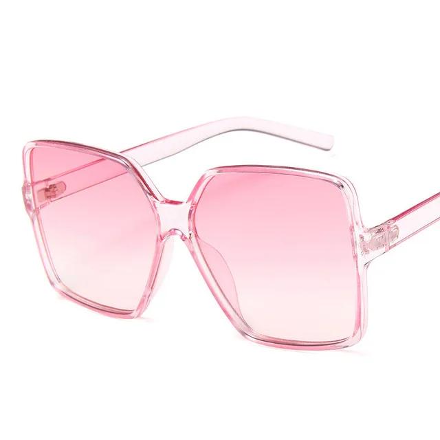 Fashion Women Oversize Sunglasses Gradient Shades Plastic Brand Designer Female Sun Glasses UV400