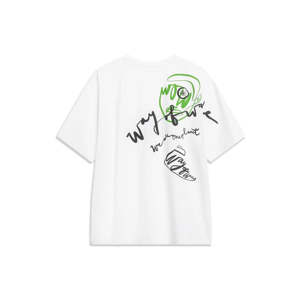 Li Ning Wade Collection T Shirt Unisex Standard White AHST339-2
