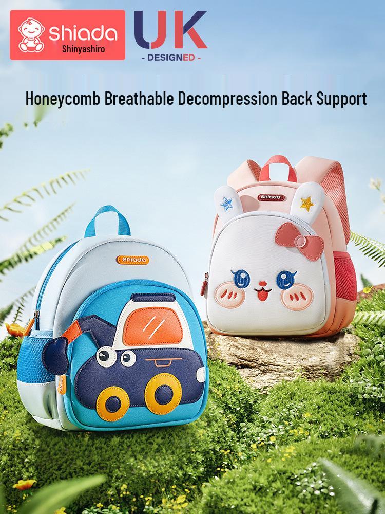 Lightweight Cartoon Kindergarten Backpack: Cute Large-Capacity, Anti-Lost Design for Boys and Girls