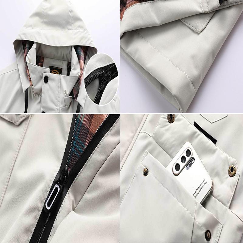 Spring Autumn Men's Windbreaker Hooded Jacket Men's Waterproof Outdoor Sports Soft Shell Coats Clothing Men Hiking Mountain  Jackets