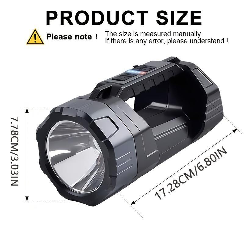 Solar LED Flashlight, Rechargeable Torch with Digital Power Indicator, Portable Light for Camping, Hiking, Home and Emergency Use