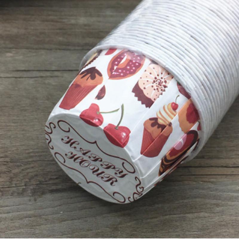 

100 шт. бумажные стаканчики для кексов с рисунком в виде мультфильма, держатели для кондитерских изделий, свадебных рождественских вечеринок, декор для тортов