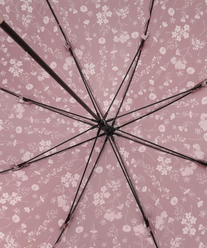 Tea Afternoon Tea LIVING Long Umbrella HT71 Silhouette Flower Long Umbrella Rain Umbrella Red [Afternoon Living]
