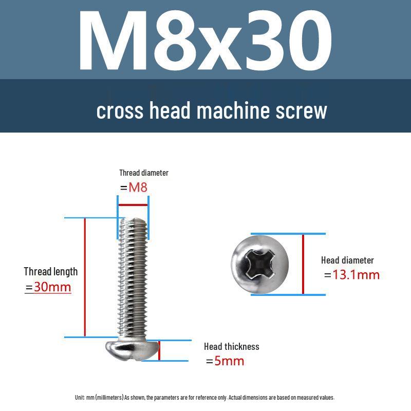 Yigu Direct 304 Edelstahl Kreuzschlitz Senkkopfschrauben M6-M10 Maschinengewinde