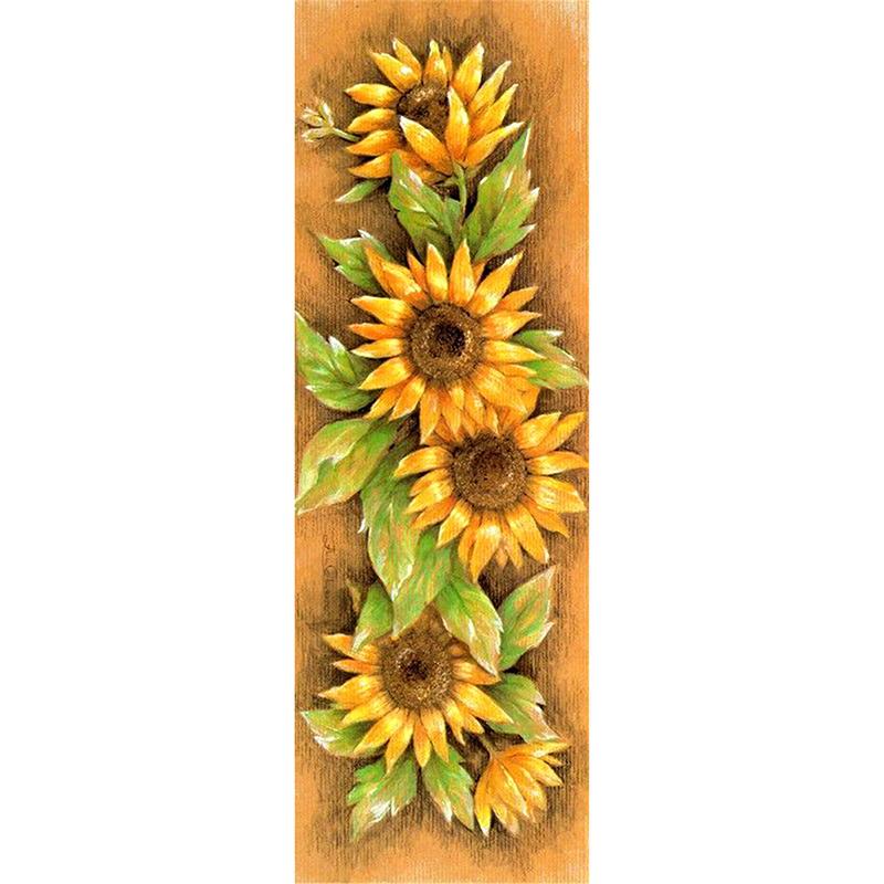 

5D DIY Набор алмазной живописи Подсолнух Полный дрель Алмазная вышивка Роза Вышивка крестиком Цветочная живопись Декор для гостиной 30x90CM