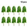 10 Stück Miniatur-Kunstbäume Plastik Simulierte Pflanzen Landschaftsornament Layout-Zubehör Haushalt Büros