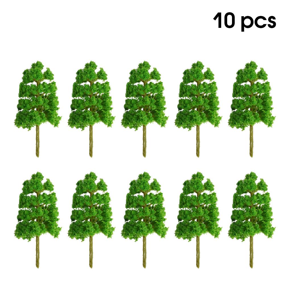 10 Bucăți Copaci Artificiali Miniatură Plante Simulate din Plastic Ornament de Peisaj Accesorii de Aranjare Gospodărie Birouri