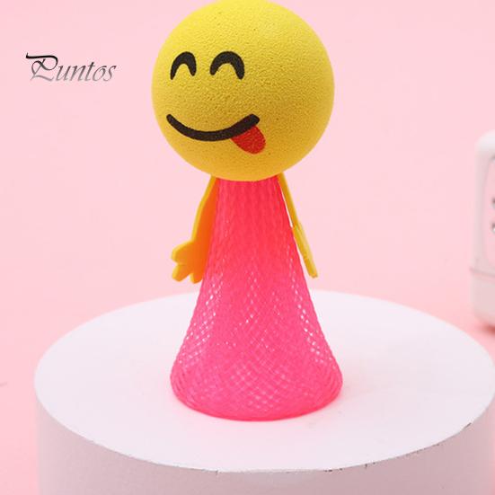 10Pcs Spring Jumping Man Toy Press Kids Bouncing Cartoon Expression Ball Launcher Game Toddlers Boys Girls Kindergarten Party Favors Gift Bag Fillers
