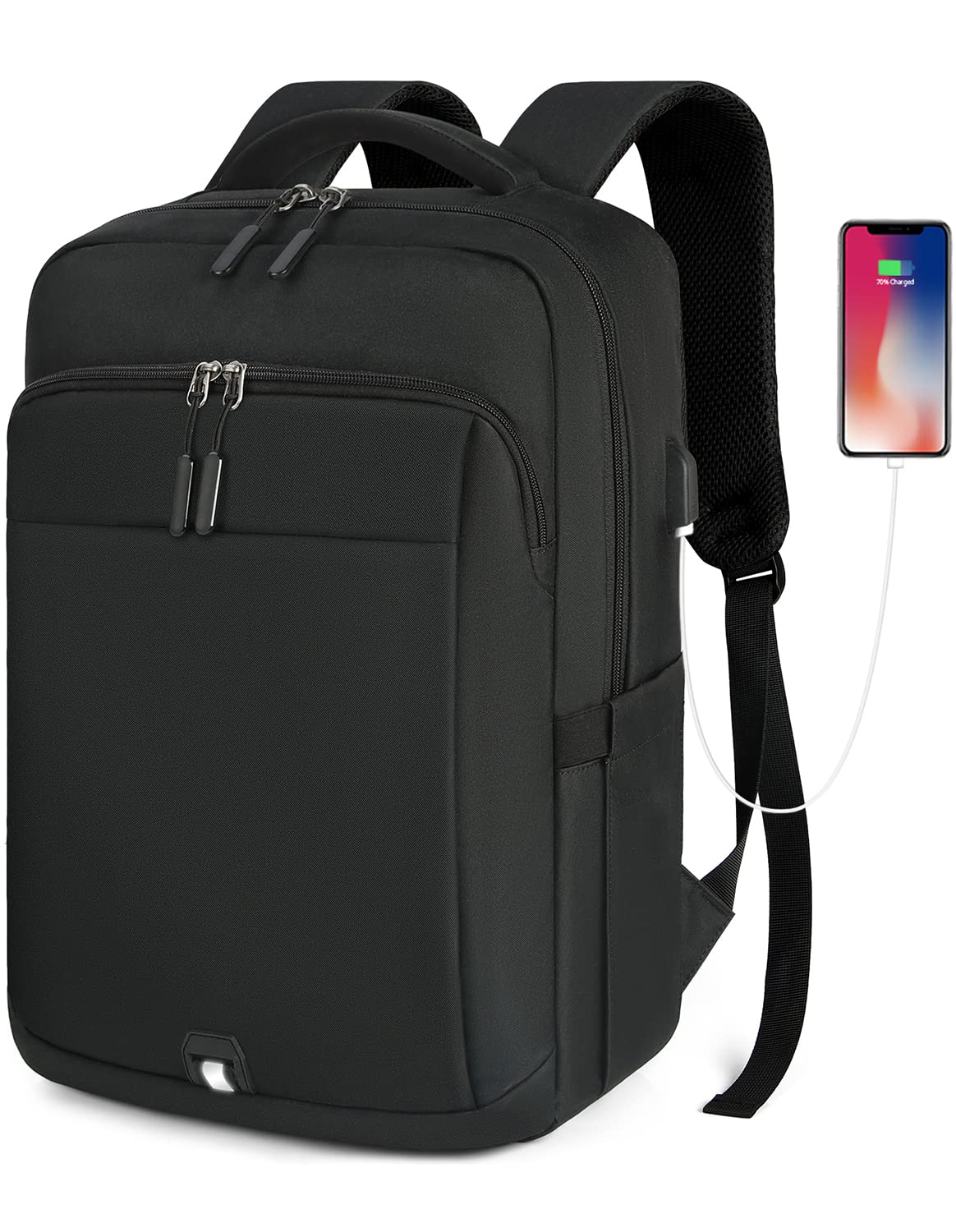 

Business Large Capacity USB Charging Inch PC A4 Water For Commuting to Business Black [Lubardy] Backpack, Men s Backpack, Backpack, Rucksack, Port,