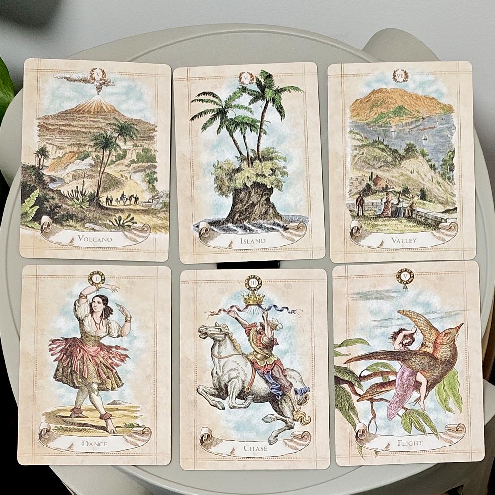 Old Style Oracle Deck 52 Pcs Cards Inspired By Antiquarian Book Engravings 10.5*7.5cm On 350GSM Double-embossed Cardstock
