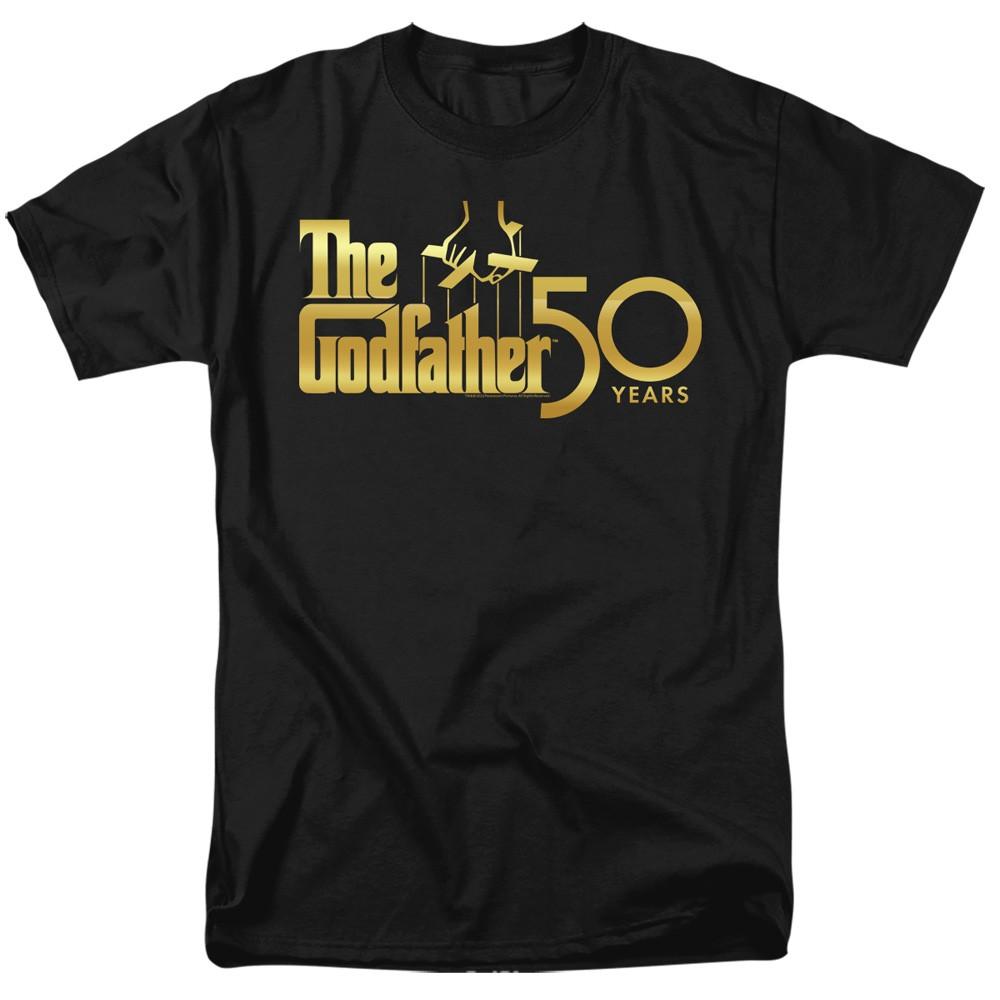 Godfather - Godfather 50th Logo - Adult Unisex Short Sleeve T-Shirt - Black S