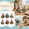 Weihnachtliches Stielloses Weinglas-Set - Festliches Glasgeschirr mit Strandmotiv für Zuhause, Küche, Party