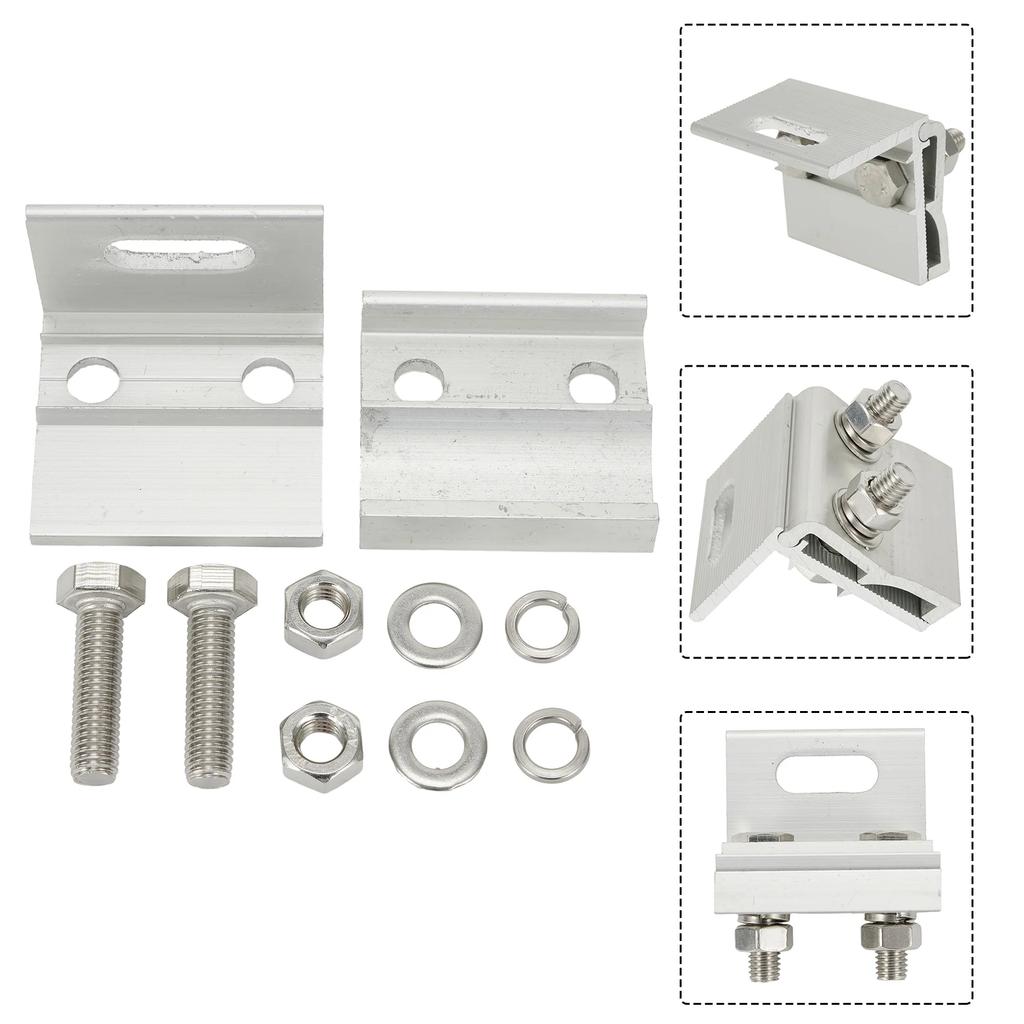 1pc Solar Photovoltaic Standing Seam Clamp Roof Seam Clamp Aluminum Alloy Mounting PV Solar Module Metal Roof Clamps