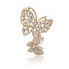 Fashion Alloy Rhinestone Butterfly Brooch Temperament Simple Women'S Suit Dress Corsage Jewelry Pin