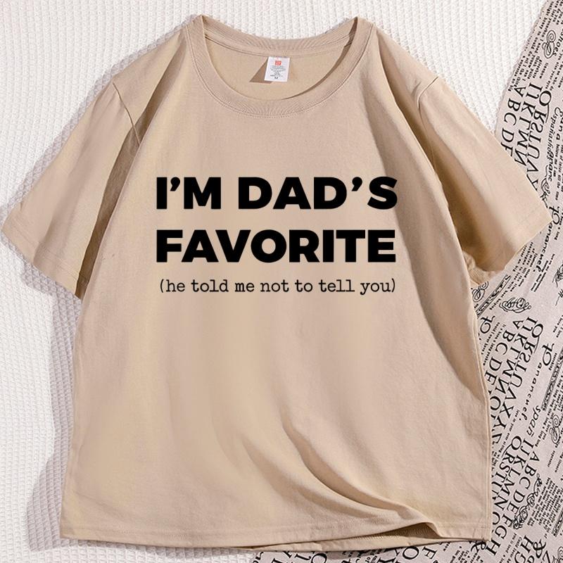 Im Lieblings-T-Shirt des Vaters Lässiges Baumwoll-T-Shirt mit kurzen Ärmeln und Rundhalsausschnitt Streetwear Locker für Männer Kleidung zum Vatertag