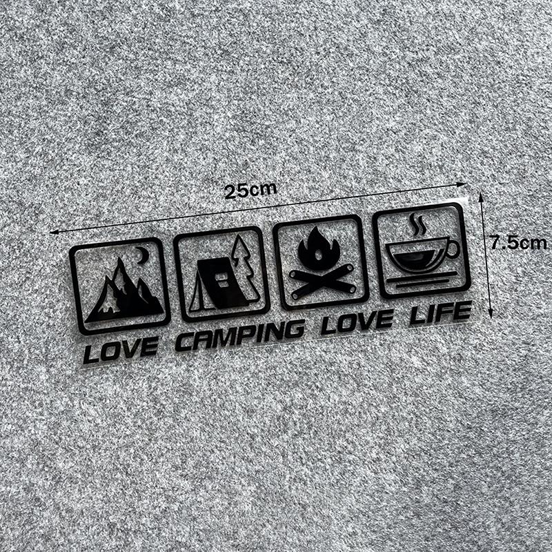 Love Camping, Love Life. Car Sticker Decoration Waterproof For Window And Bumper Stickers Of Cars, Trucks And Motorcycles