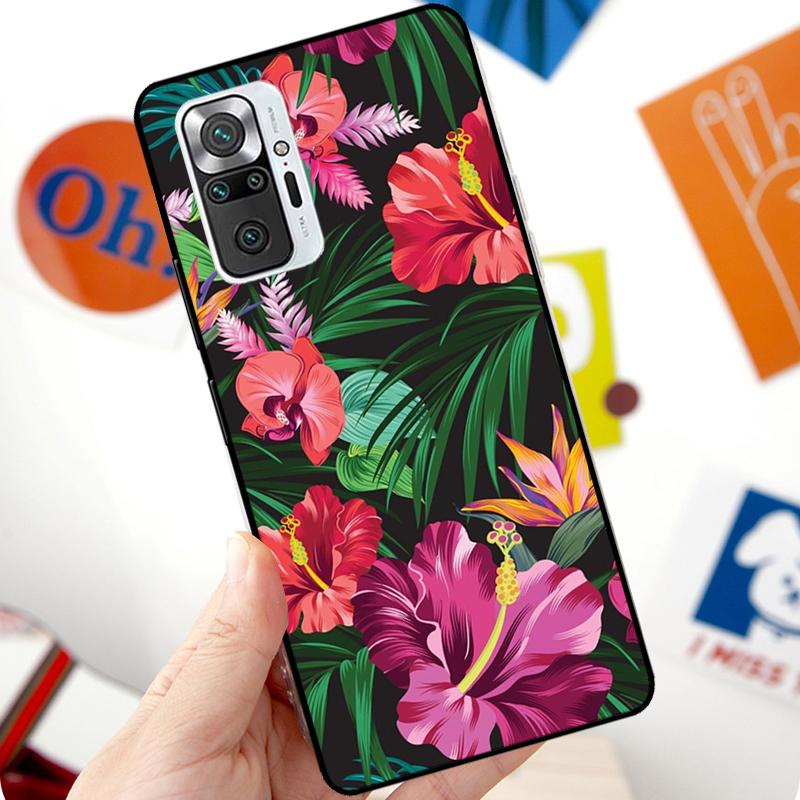 Tropical Aloha Hibiscus  Pattern Case For Xiaomi Redmi Note 12 Pro 11 8 9 10 Pro 9S 10S 11S 12S Redmi 12C 10C 9C 10A Cover