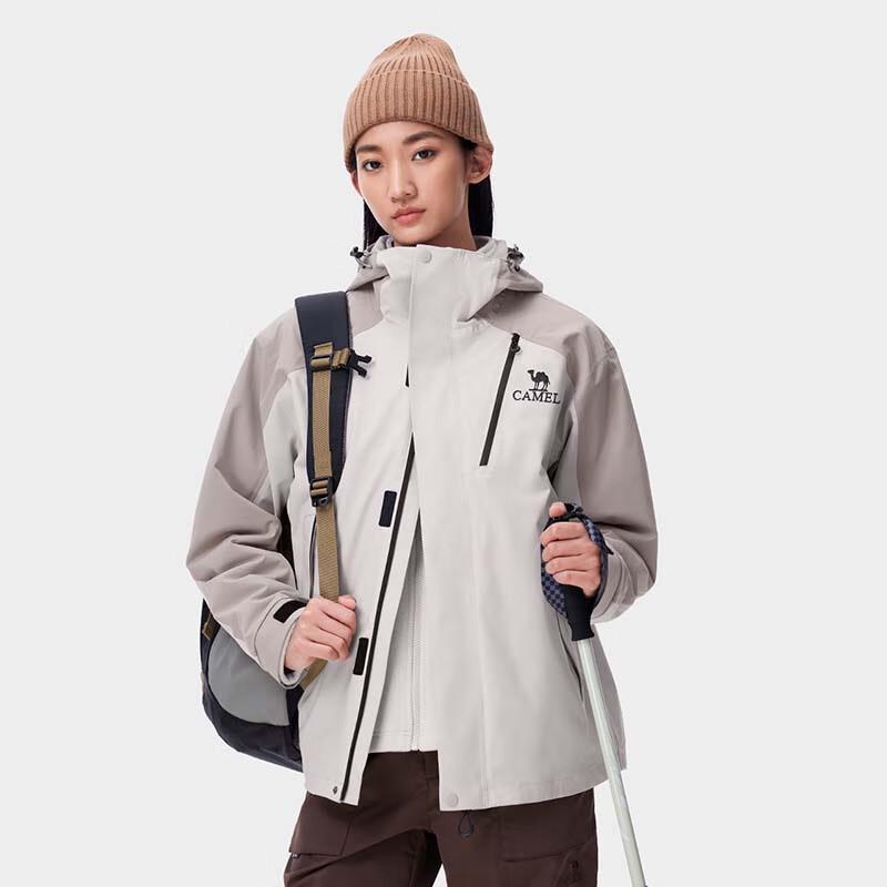 CAMEL Unisex 3-in-1 Fleece Lined Winter Outdoor Jacket