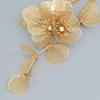 2024 Golden Flower Retro Bridal Dangle Earrings: Exquisite Chinese Style for Summer