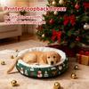 Fuzzy Cat Mat Comfortable Round Christmas Calming Pet Sofa Pet Kitten Fuzzy Sleeping Mat For Home Dorm Bedroom Living Room